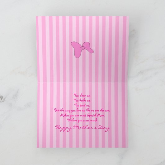 Moederdag - Twin Baby Meisjes Kaart (Binnen)