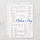 Moederdag Typografie Flat Holiday Kaart (Voorkant)