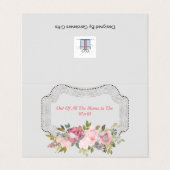 Moederdag Typografie Visitekaartje (Buitenkant ongevouwen)