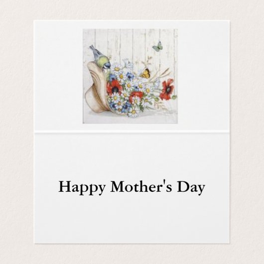 Moederdag Typografie Visitekaartje (Binnenkant ongevouwen)