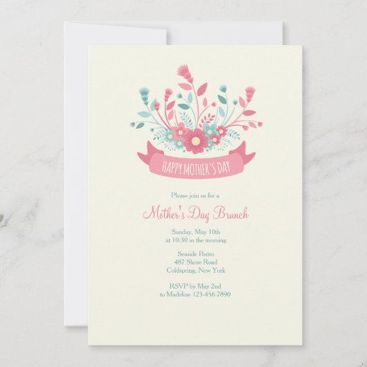 Moederdag uitnodiging (Voorkant)