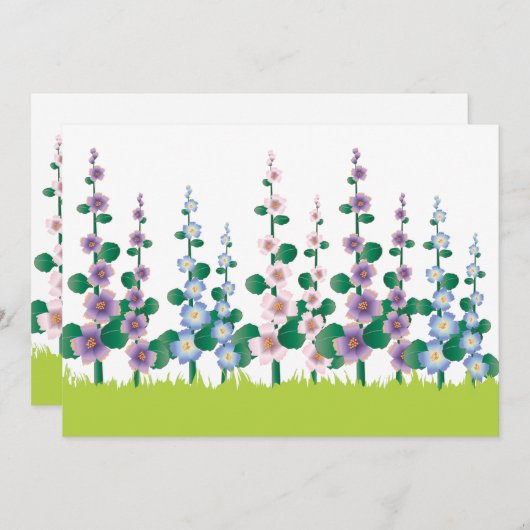 Moederdag uitnodiging bloementuin (Voorkant / Achterkant)