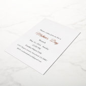 Moederdag Uitnodiging, Moederdag Brunch Lunch Folie Uitnodiging (Gedraaid)