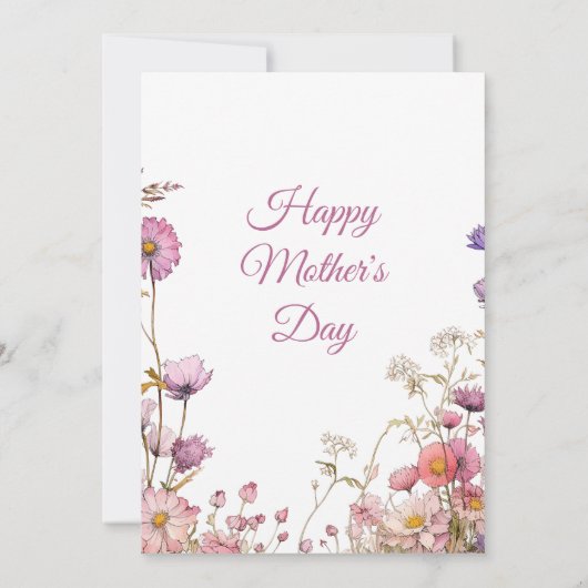 Moederdag Uitnodiging, Moederdag Brunch Lunch Kaart (Achterkant)