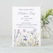 Moederdag Uitnodiging, Moederdag Brunch Lunch Kaart (Staand voorkant)