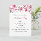 Moederdag Uitnodiging, Moederdag Brunch Lunch Kaart (Staand voorkant)