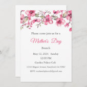 Moederdag Uitnodiging, Moederdag Brunch Lunch Kaart (Voorkant / Achterkant)