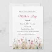 Moederdag Uitnodiging, Moederdag Brunch Lunch Kaart (Voorkant)