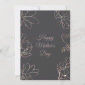 Moederdag Uitnodiging, Moederdag Brunch Lunch Kaart (Achterkant)