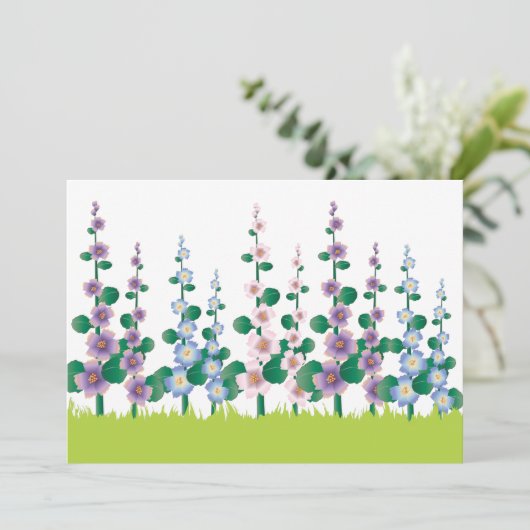 Moederdag uitnodiging voor de bloementuin (Staand voorkant)