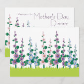 Moederdag uitnodiging voor de bloementuin (Voorkant / Achterkant)