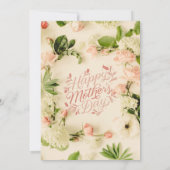 Moederdag Uitnodigingen en Mededelingen bloemen (Achterkant)