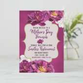 Moederdag Uitnodigingskaart Brunch Kaart (Staand voorkant)