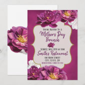 Moederdag Uitnodigingskaart Brunch Kaart (Voorkant / Achterkant)