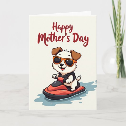 Moederdag Vaartuig kaart voor honden (Voorkant)