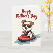 Moederdag Vaartuig kaart voor honden (Gele Bloem)