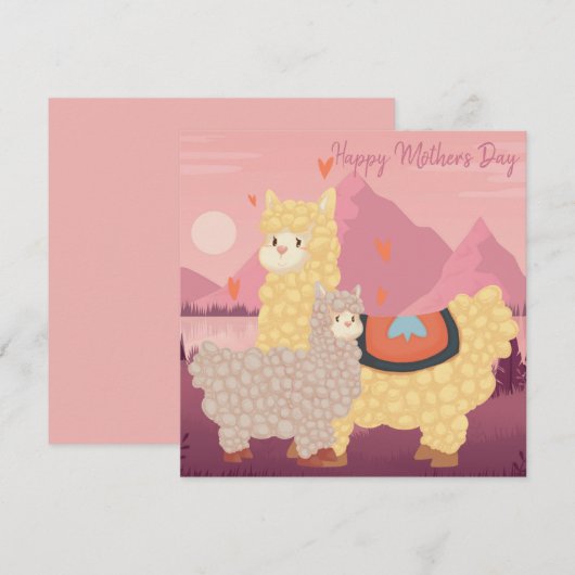 Moederdag Vakantiekaart Feestdagenkaart (Voorkant / Achterkant)