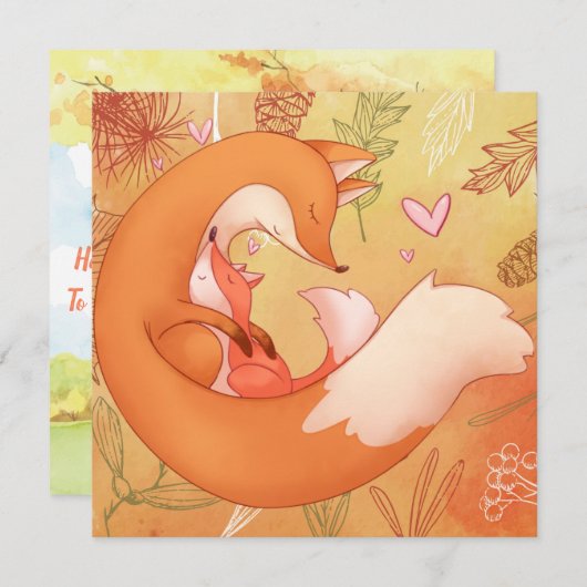 Moederdag Vakantiekaart Feestdagenkaart (Voorkant / Achterkant)