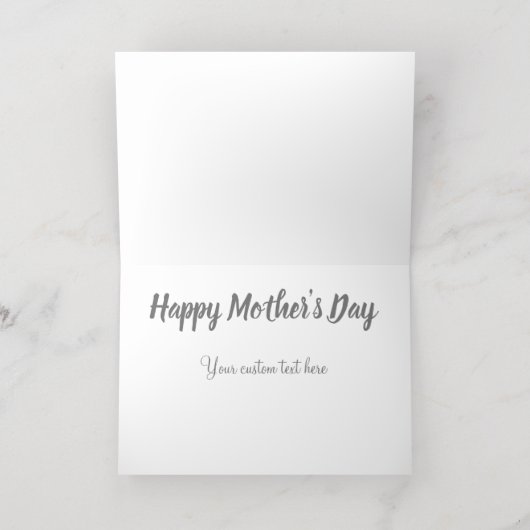 Moederdag Vakantiekaart Folie Wenskaart (Binnenlaag)