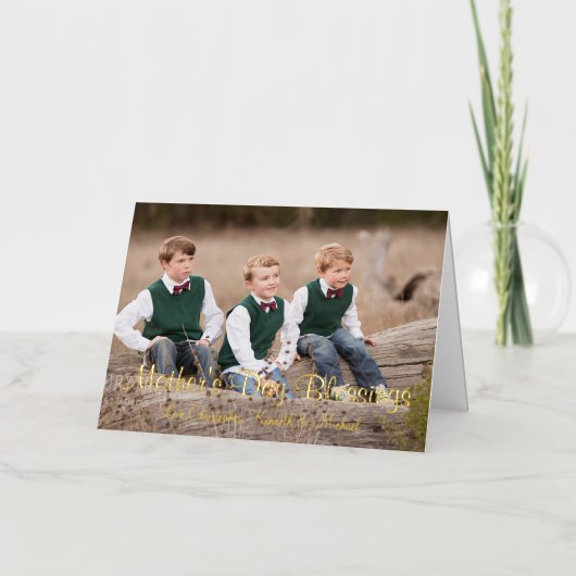 Moederdag Vakantiekaart Folie Wenskaart (Voorkant)