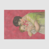 moederdag van 1930: Moeder die Baby houdt Tissuepapier (Voorkant)