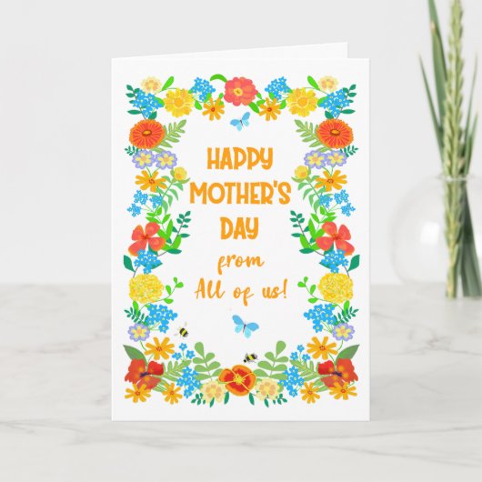 Moederdag van All of Us Bloemengrens Kaart (Voorkant)