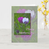 Moederdag van allebei van ons Paarse Bloemen Kaart (Gele Bloem)