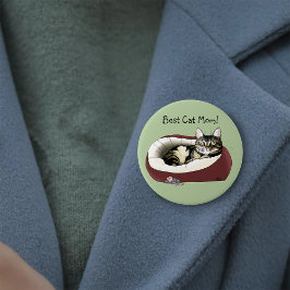 Moederdag van Cat Ronde Button 7,6 Cm