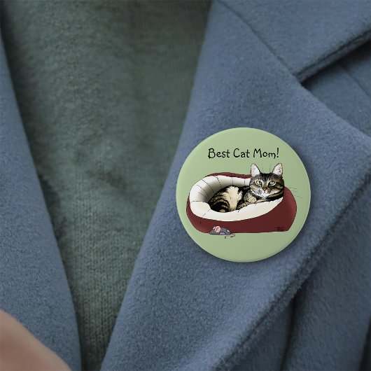 Moederdag van Cat Ronde Button 7,6 Cm