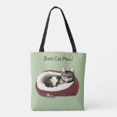Moederdag van Cat Tote Bag (Achterkant)