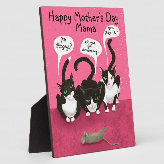Moederdag van Cats Funny Personalize Fotoplaat (Zijkant)