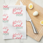 Moederdag van Cool Mam Hand Lettering Pattern Theedoek (Quarter Fold)