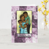 Moederdag van de Afrikaanse Amerikaanse familie Kaart (Gele Bloem)