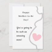 moederdag van de baby stomp zwangere moeder kaart (Voorkant)