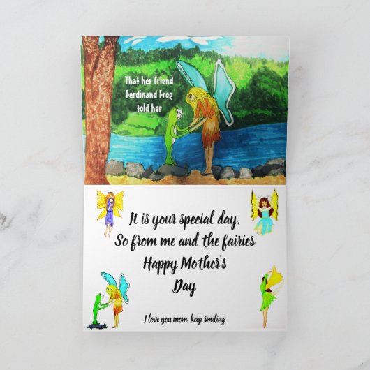 Moederdag VAN DE KAART FAIRIES (Binnen)