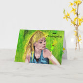 Moederdag VAN DE KAART FAIRIES (Gele Bloem)