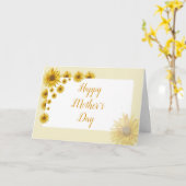  Moederdag van de Rustige Gele Zonnebloemen Kaart (Gele Bloem)