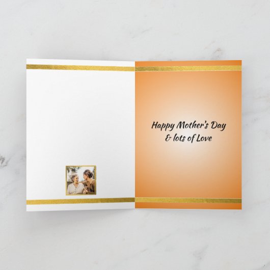 Moederdag van dochter van volwassenen naar moeder kaart (Binnen)