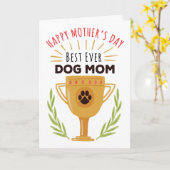 Moederdag van Dog - Beste ooit-hond mam! Kaart (Gele Bloem)