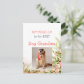 Moederdag van Dog naar Dog Grandma Aankondigingskaart (Staand voorkant)