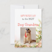 Moederdag van Dog naar Dog Grandma Bedankkaart (Voorkant)