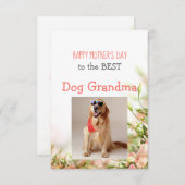 Moederdag van Dog naar Dog Grandma Bedankkaart (Voorkant / Achterkant)
