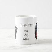 Moederdag van drie kinder mama's op maat koffiemok (Center)