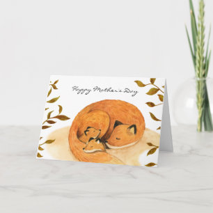 moederdag van Forest Animal Woodland Fox Kaart