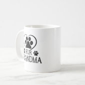 Moederdag van Fur Grandma Gift voor Hondenliefhebb Koffiemok (Voorkant links)