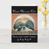 Moederdag - Van Furry Friends Kaart (Gele Bloem)