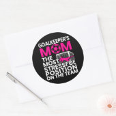 Moederdag van Goalkeeper Sport Lover Soccer Ronde Sticker (Envelop)
