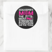 Moederdag van Goalkeeper Sport Lover Soccer Ronde Sticker (Tas)