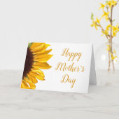 Moederdag van gouden zonnebloemen kaart (Gele Bloem)