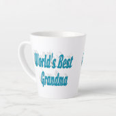 Moederdag van Grandma sky blue typografie Latte Mok (Linkerhoek)